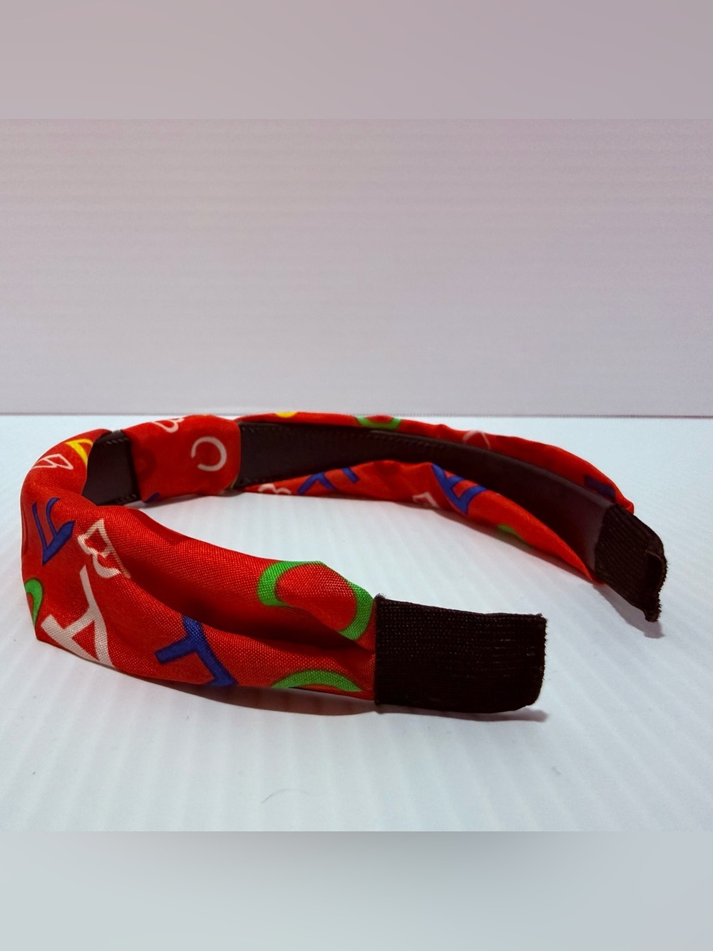 Red Teacher Themed Headband & Scrunchie